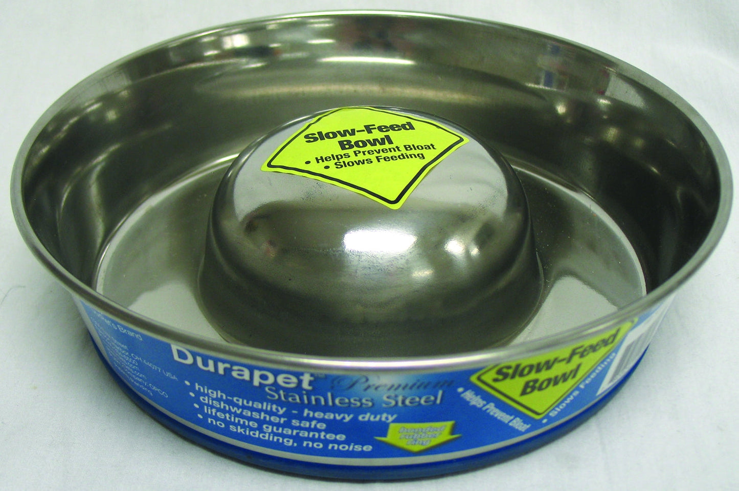 Durapet Slow Feed Stainless Steel Pet Bowl