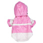 Pet Life Pink and White PVC Dog Raincoat