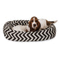 Majestic Pet Black Chevron Sherpa Bagel Bed
