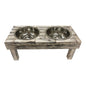 Huntley Table Raised Double Bowl Pet Feeder