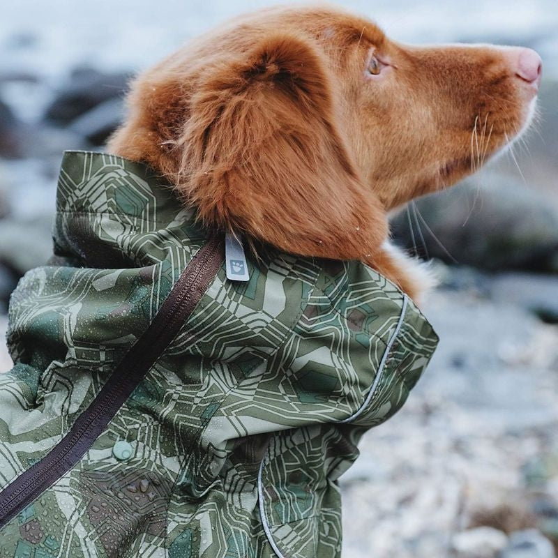 Hurtta Green Camo Downpour Dog Suit