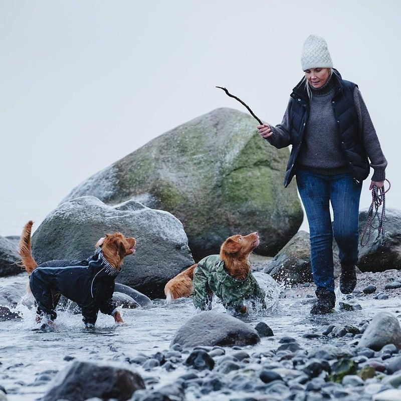 Hurtta Green Camo Downpour Dog Suit