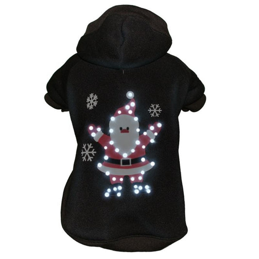 Pet Life LED Juggling Santa Sweater Pet Costume