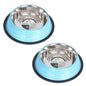 Color Splash NonSkid Pet Bowl 2 Pack